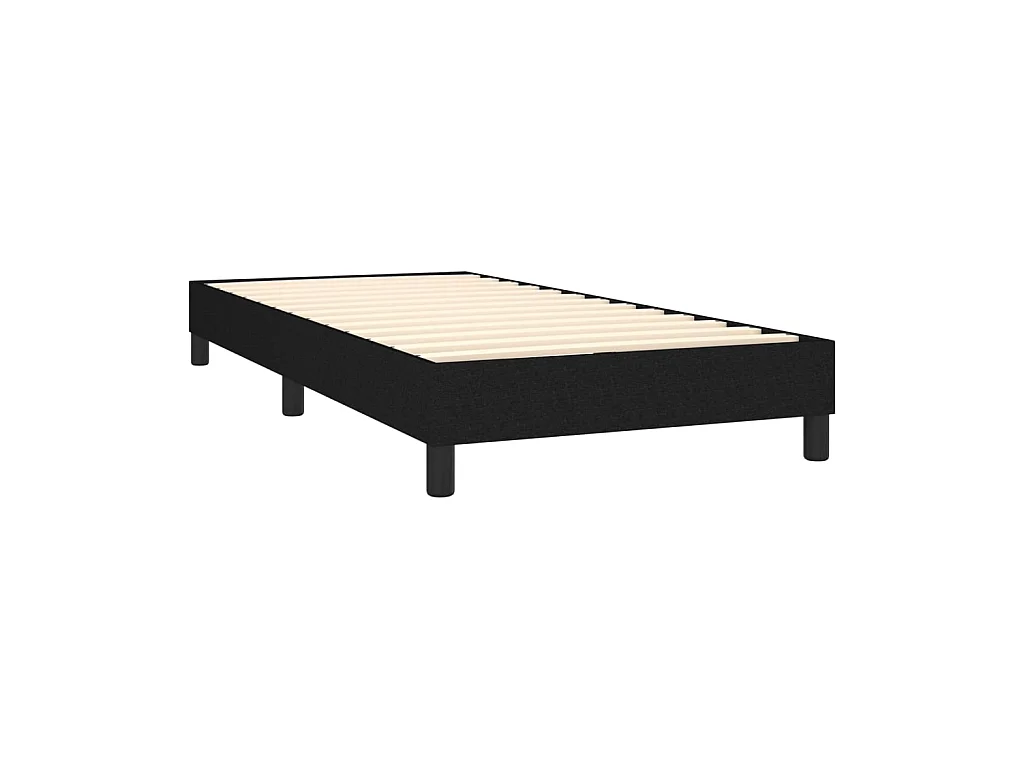 Conjunto Boxspring - 90x190 cm + Somieres + colchón tela negro ES41150