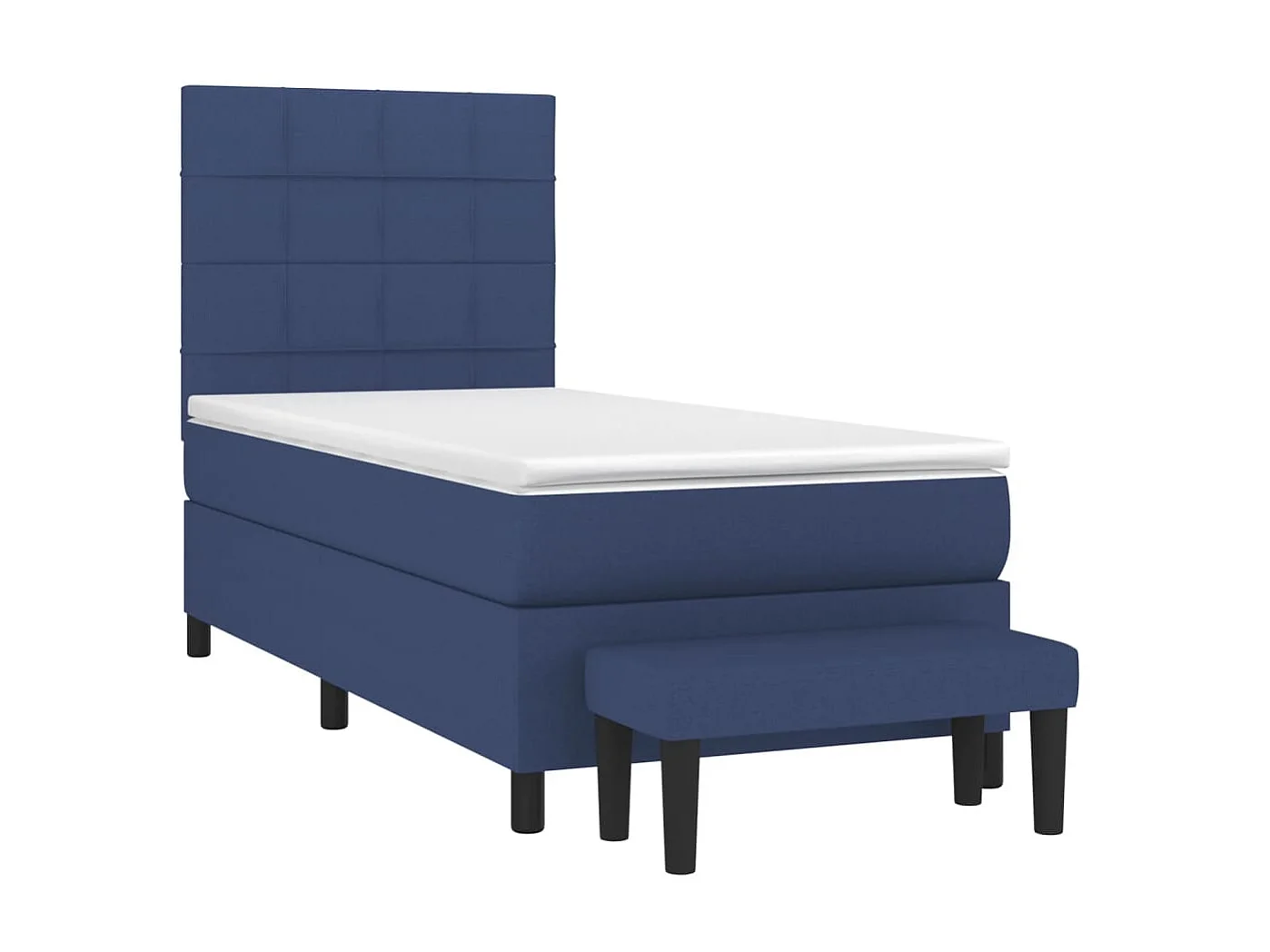 Boxspringbett mit Matratze,Bett für Schlafzimmer Blau 90x200 cm Stoff -CFW46116