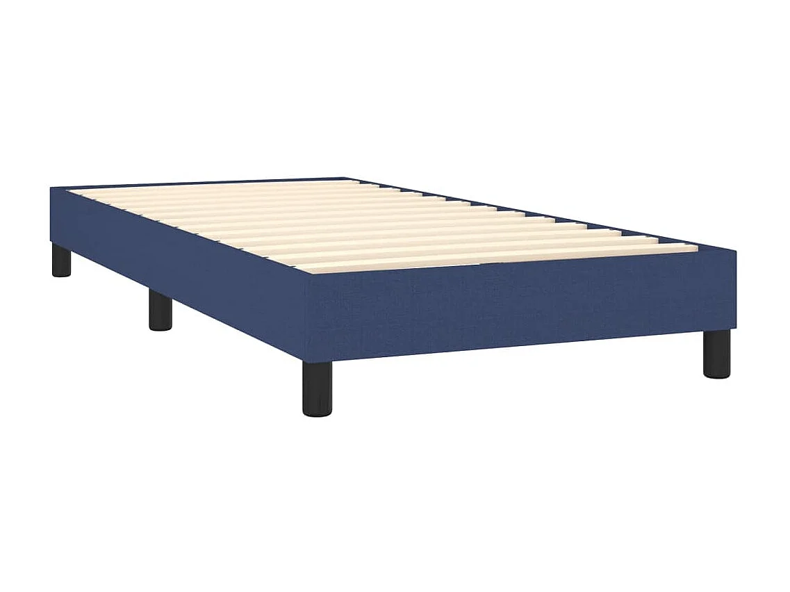 Cama continental c/ colchão e LED 90x200 cm tecido azul PT264266