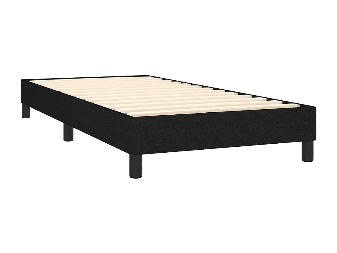 Cama continental com molas+ colchão 90x190 cm tecido preto PT860273