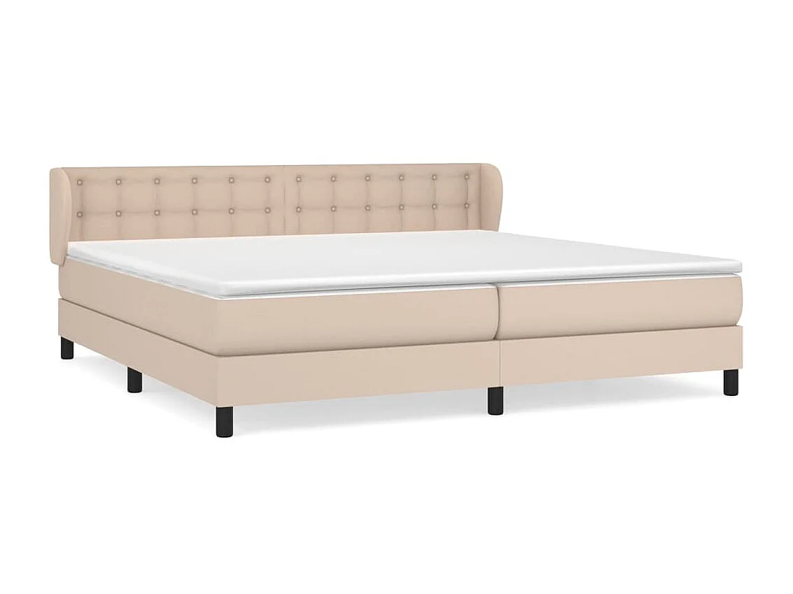 Ensemble complet boxspring - 200x200 cm + sommier tapissier + matelas Cappuccino SRGW90157