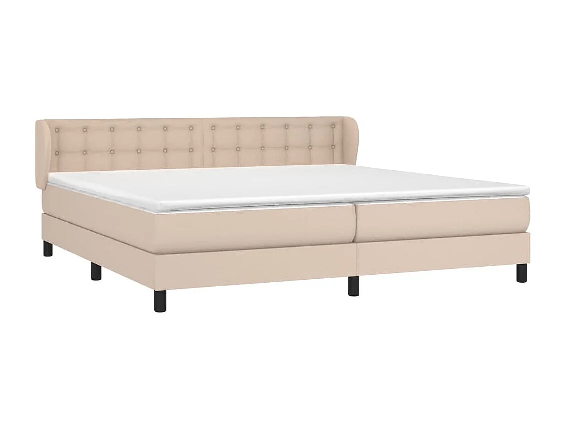 Ensemble complet boxspring - 200x200 cm + sommier tapissier + matelas Cappuccino SRGW90157