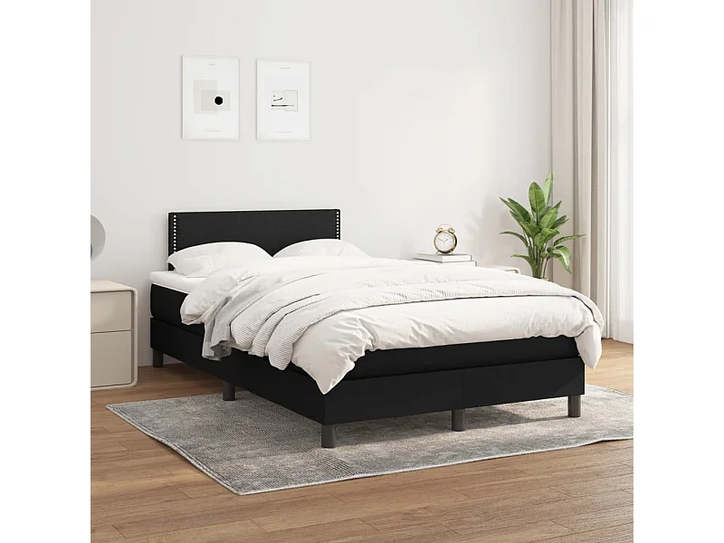 Boxspringbett mit Matratze,Bett für Schlafzimmer Schwarz 120x200 cm Stoff -CFW94351