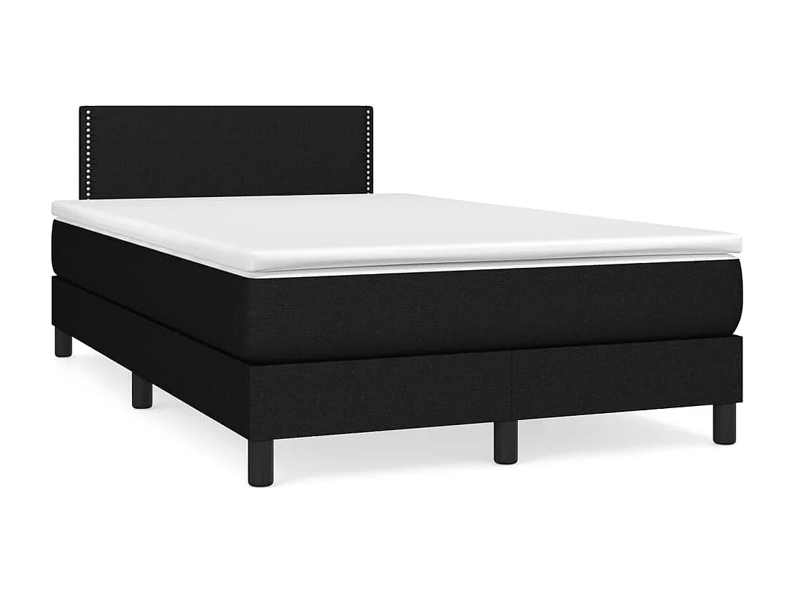 Boxspringbett mit Matratze,Bett für Schlafzimmer Schwarz 120x200 cm Stoff -CFW94351