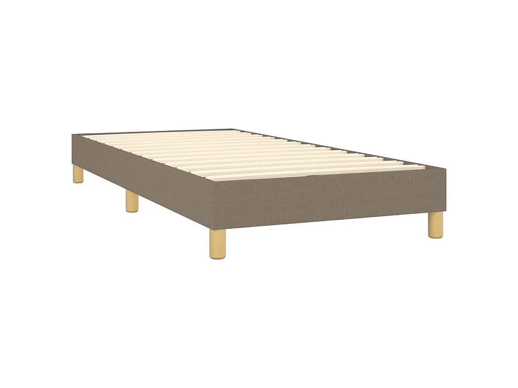 Ensemble complet boxspring - 90x200 cm + sommier tapissier + matelas Taupe Tissu SRGW82943