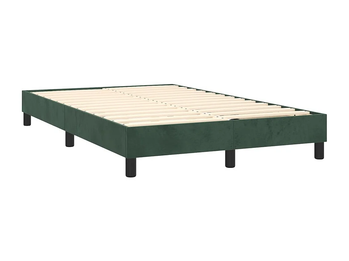 Boxspringbett mit Matratze,Bett für Schlafzimmer Dunkelgrün 120x200 cm Samt -CFW57550