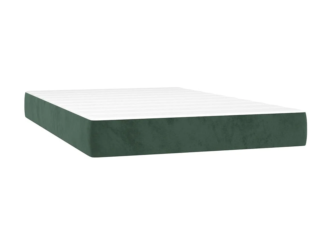 Boxspringbett mit Matratze,Bett für Schlafzimmer Dunkelgrün 120x200 cm Samt -CFW57550