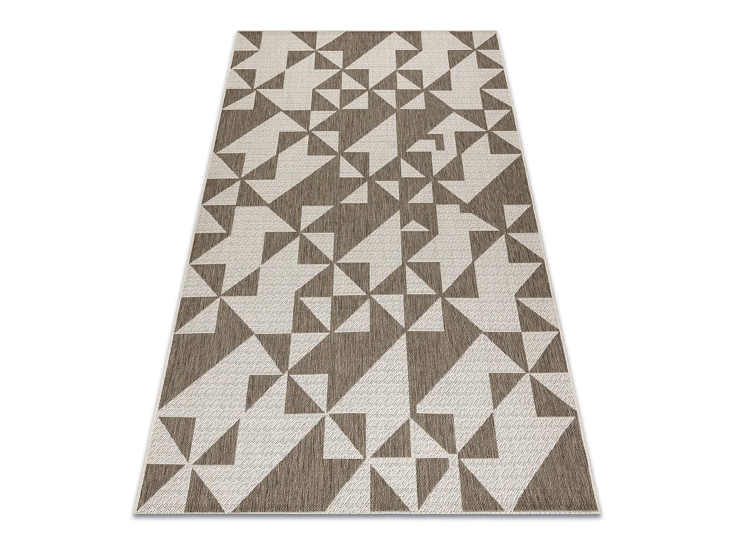 Sisal tapijt SISAL FLOORLUX 20489 champagne / taupe Driehoek 120x170 cm