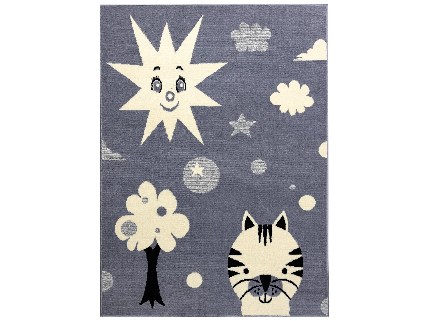 Tappeto BCF FLASH Smile 3992 - Sole grigio 140x190 cm