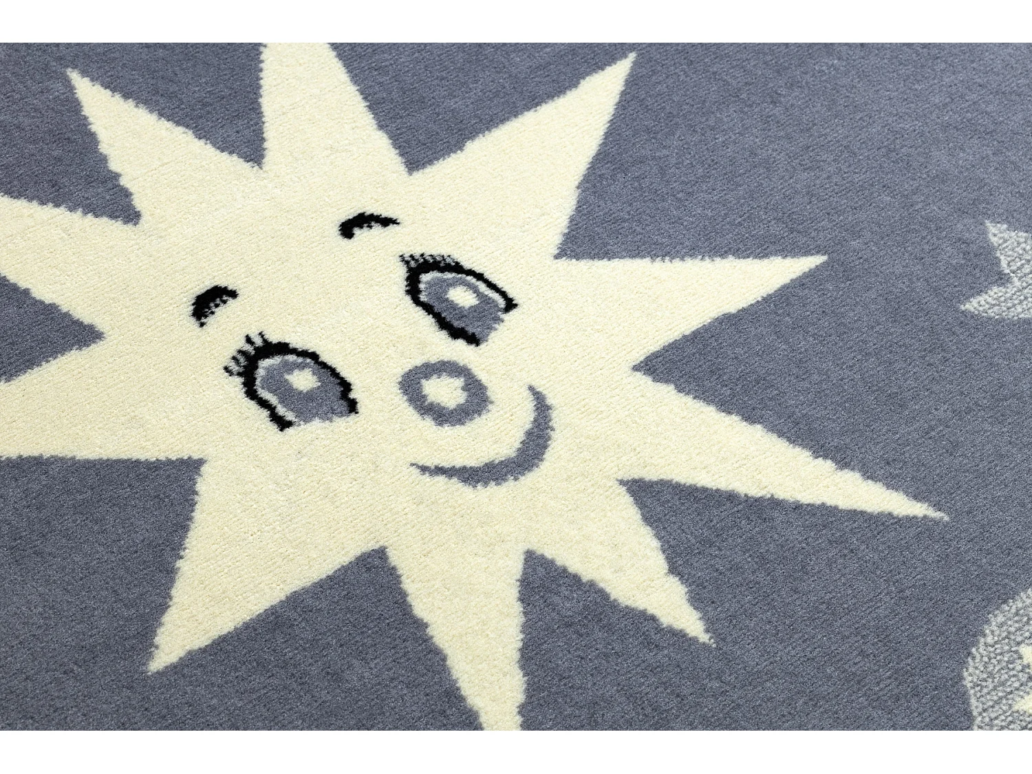 Tappeto BCF FLASH Smile 3992 - Sole grigio 140x190 cm