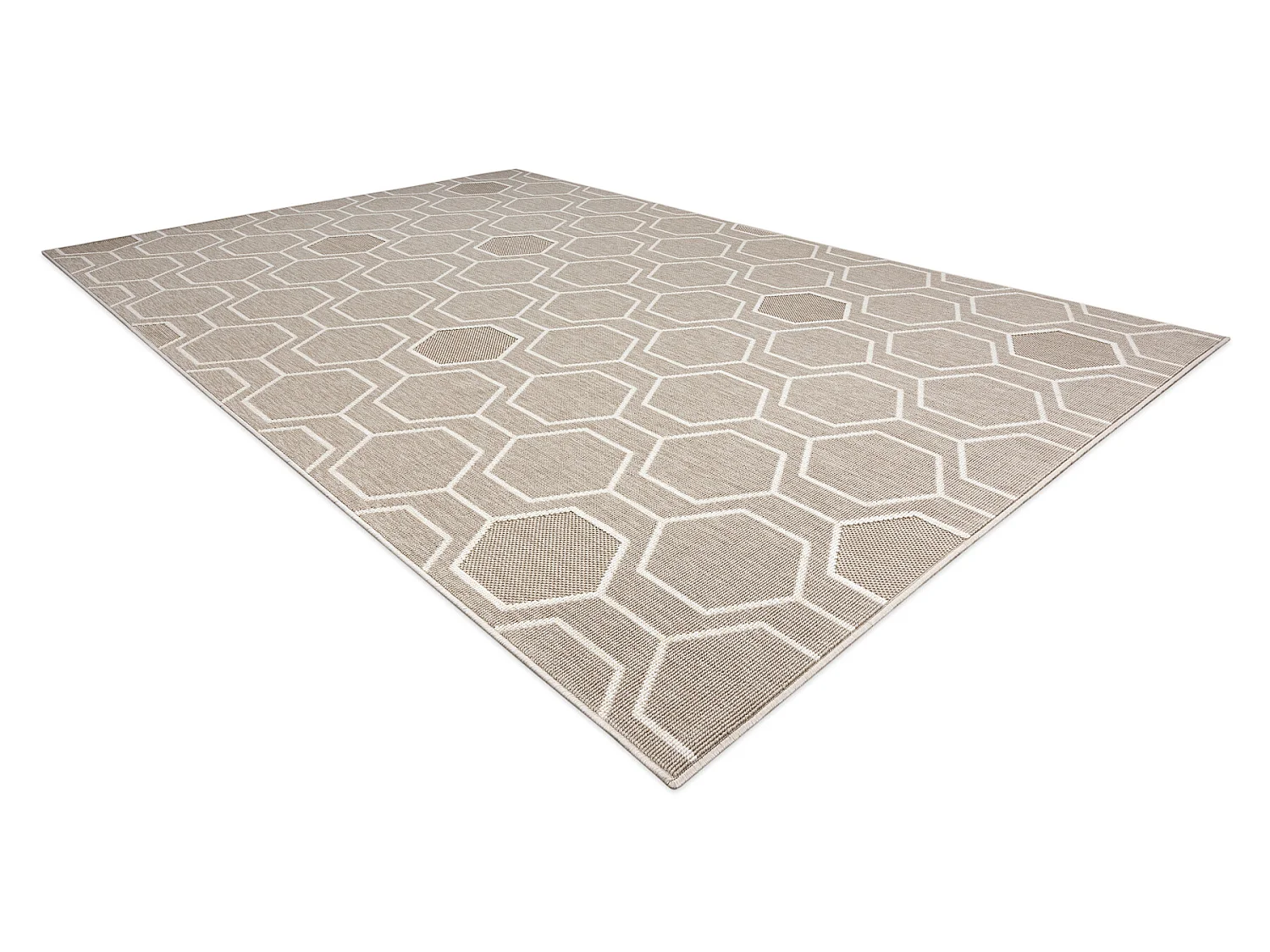 Tapijt SPRING 20404558 Zeshoek- beige kleuring 140x200 cm