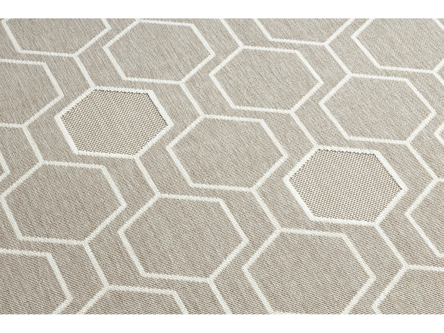 Tapijt SPRING 20404558 Zeshoek- beige kleuring 140x200 cm