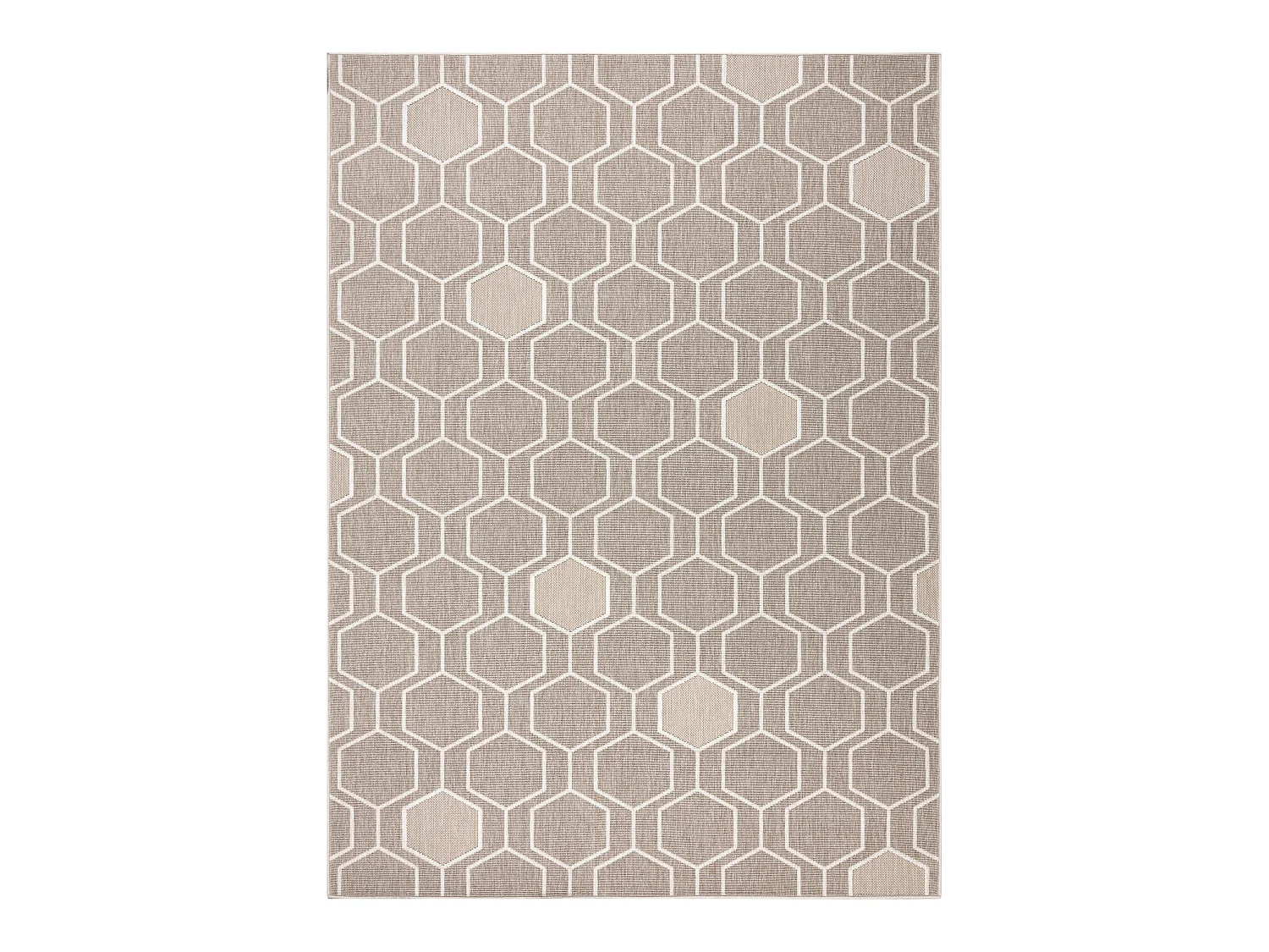 Tapis SPRING 20404558 Hexagone, à cordes, à boucles - beige 140x200 cm