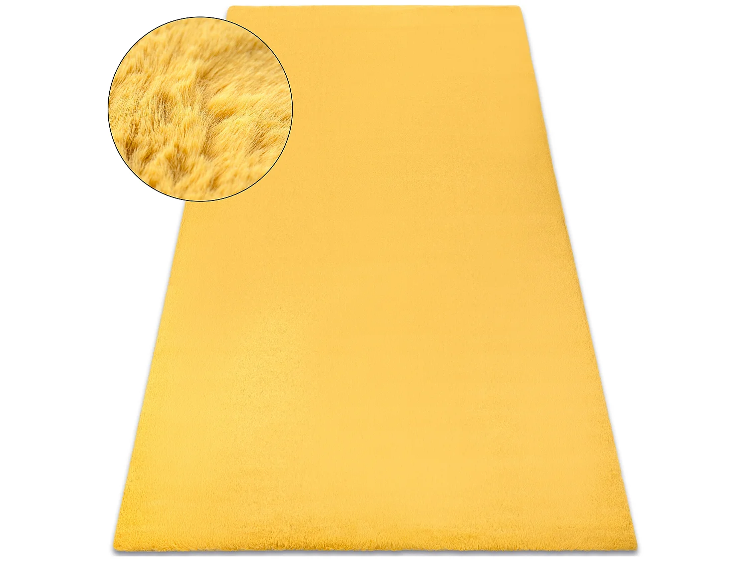 Teppich BUNNY gold IMITATION VON KANINCHENPELZ 120x170 cm