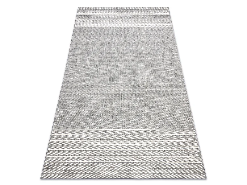 Tapis SIZAL FLAT 48829637 chevrons gris 120x170 cm