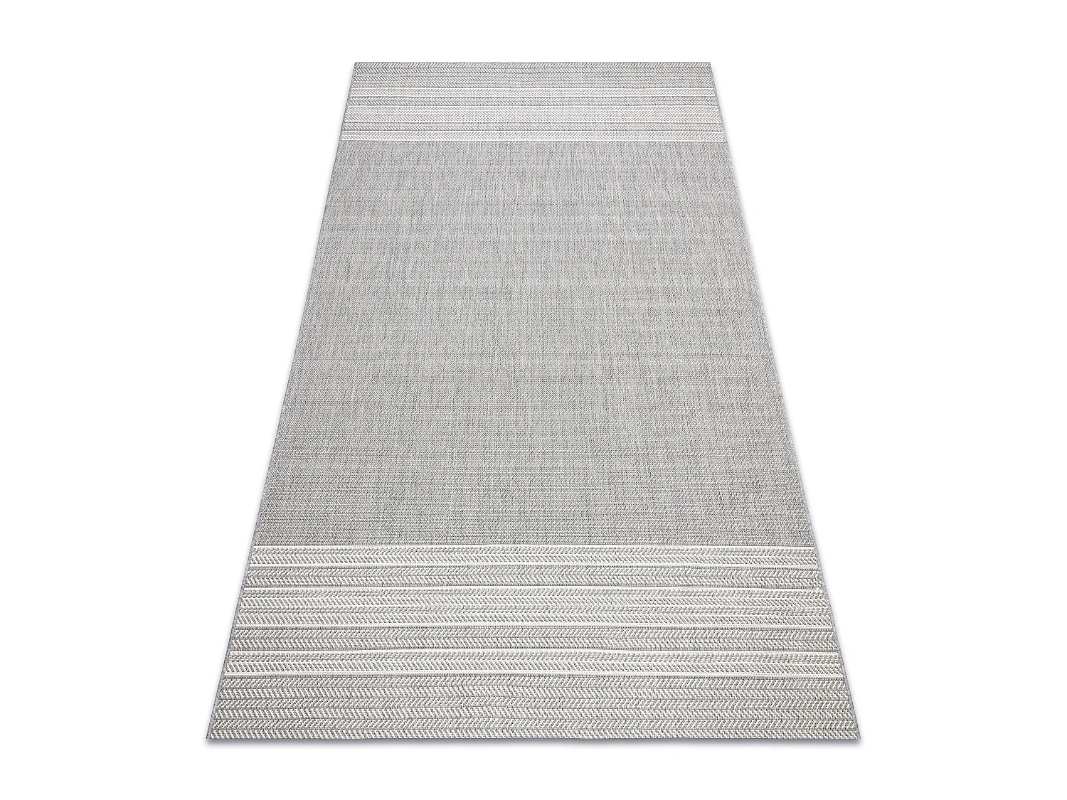 Tapis SIZAL FLAT 48829637 chevrons gris 120x170 cm