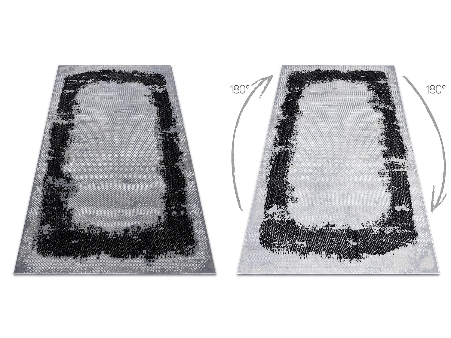 Tapis CORE A004 Cadre, ombragé - structurel, deux niveaux de molleton 140x190 cm