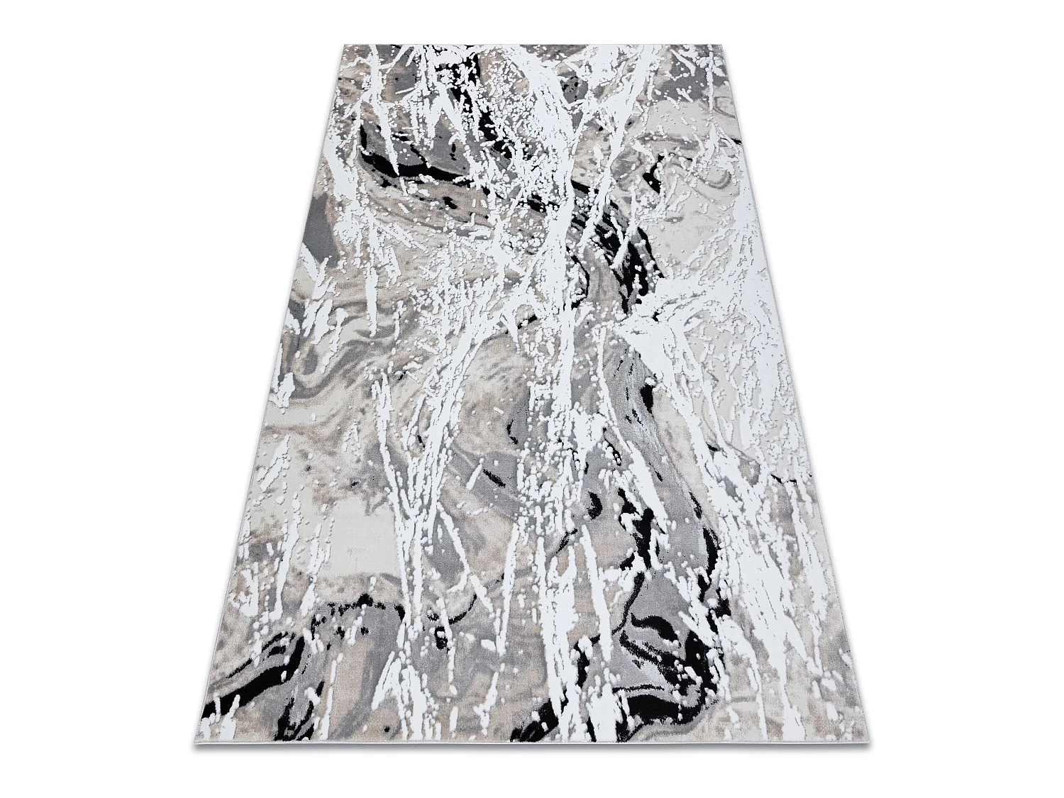 Tapijt GLOSS modern 8488 37 Abstractie stijlvol, glamour beige / grijs 140x190 cm