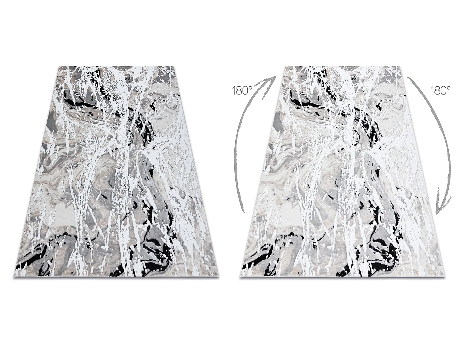 Tapijt GLOSS modern 8488 37 Abstractie stijlvol, glamour beige / grijs 140x190 cm