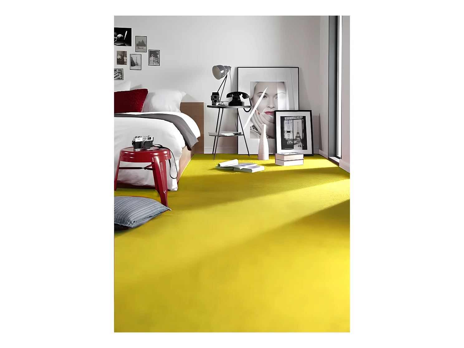 TAPIJT - Vloerbekleding ETON Geel 200x200 cm