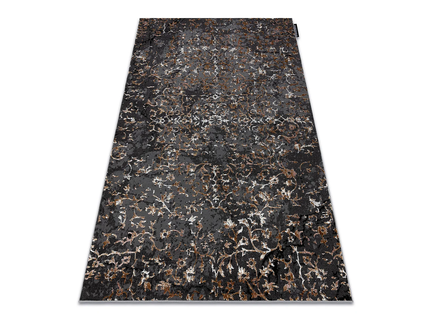 Tapijt DE LUXE modern 2078 Ornament vintage gewreven - Structureel gri 120x170 cm