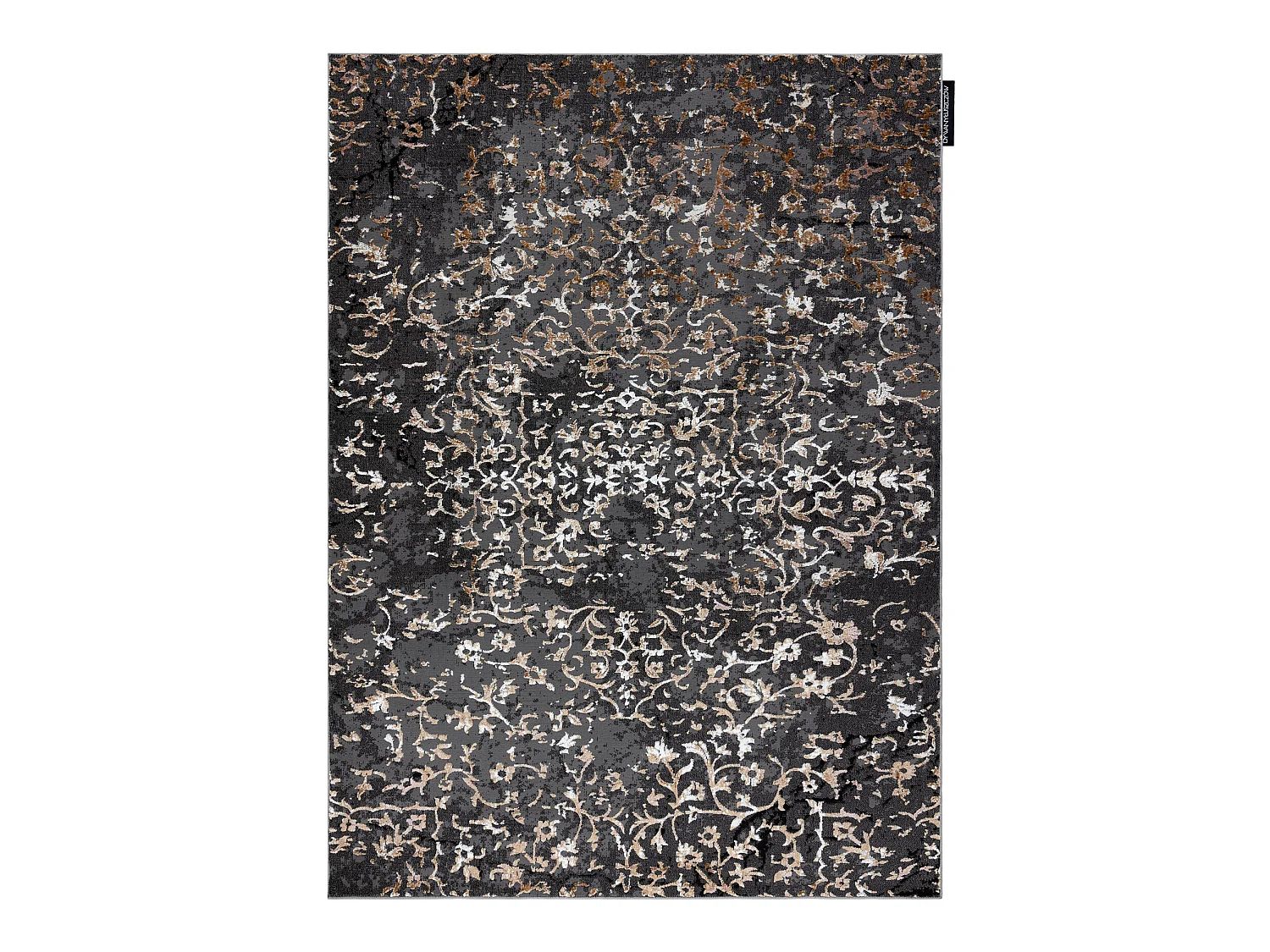 Tapijt DE LUXE modern 2078 Ornament vintage gewreven - Structureel gri 120x170 cm
