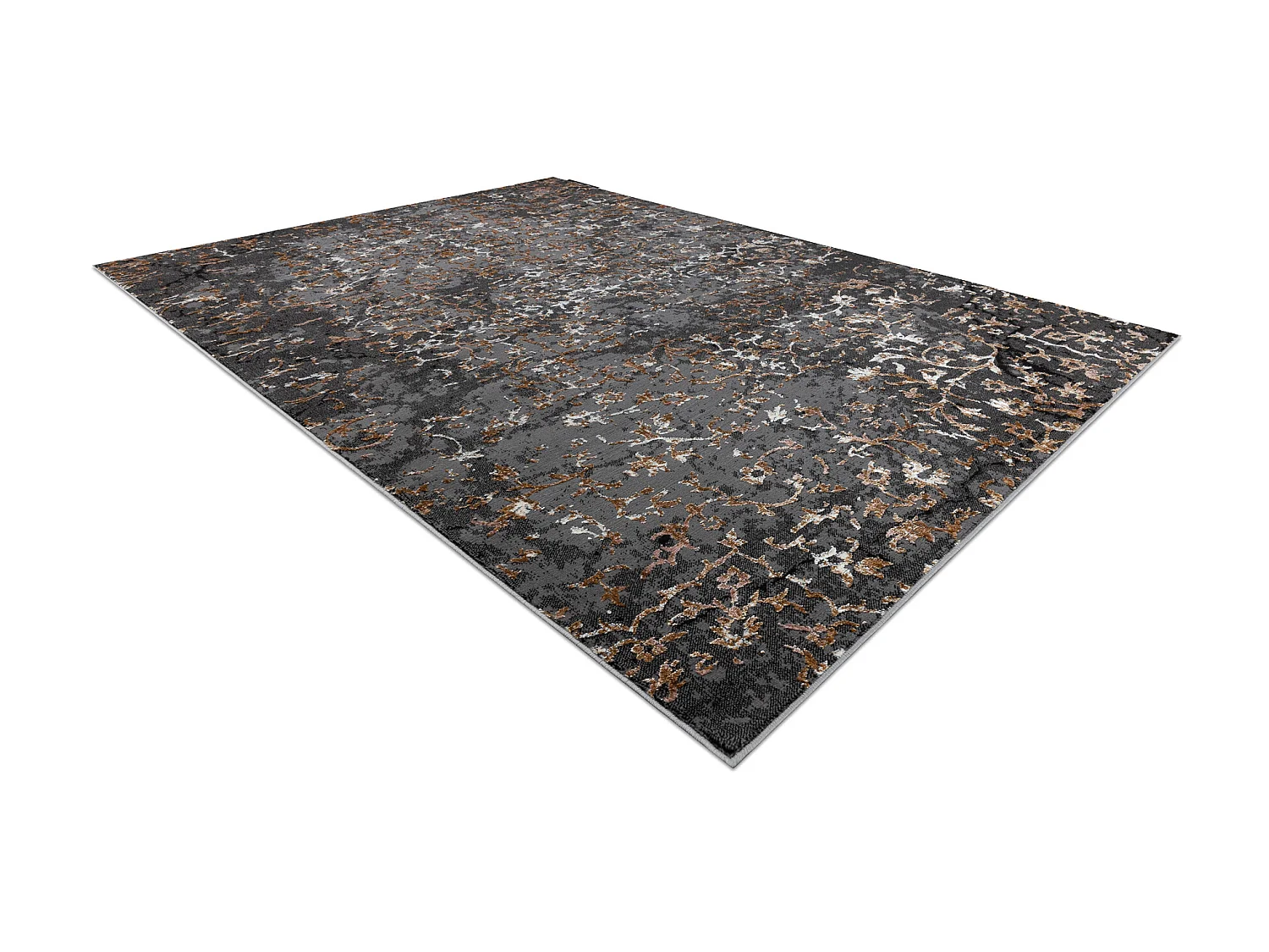 Tapijt DE LUXE modern 2078 Ornament vintage gewreven - Structureel gri 120x170 cm