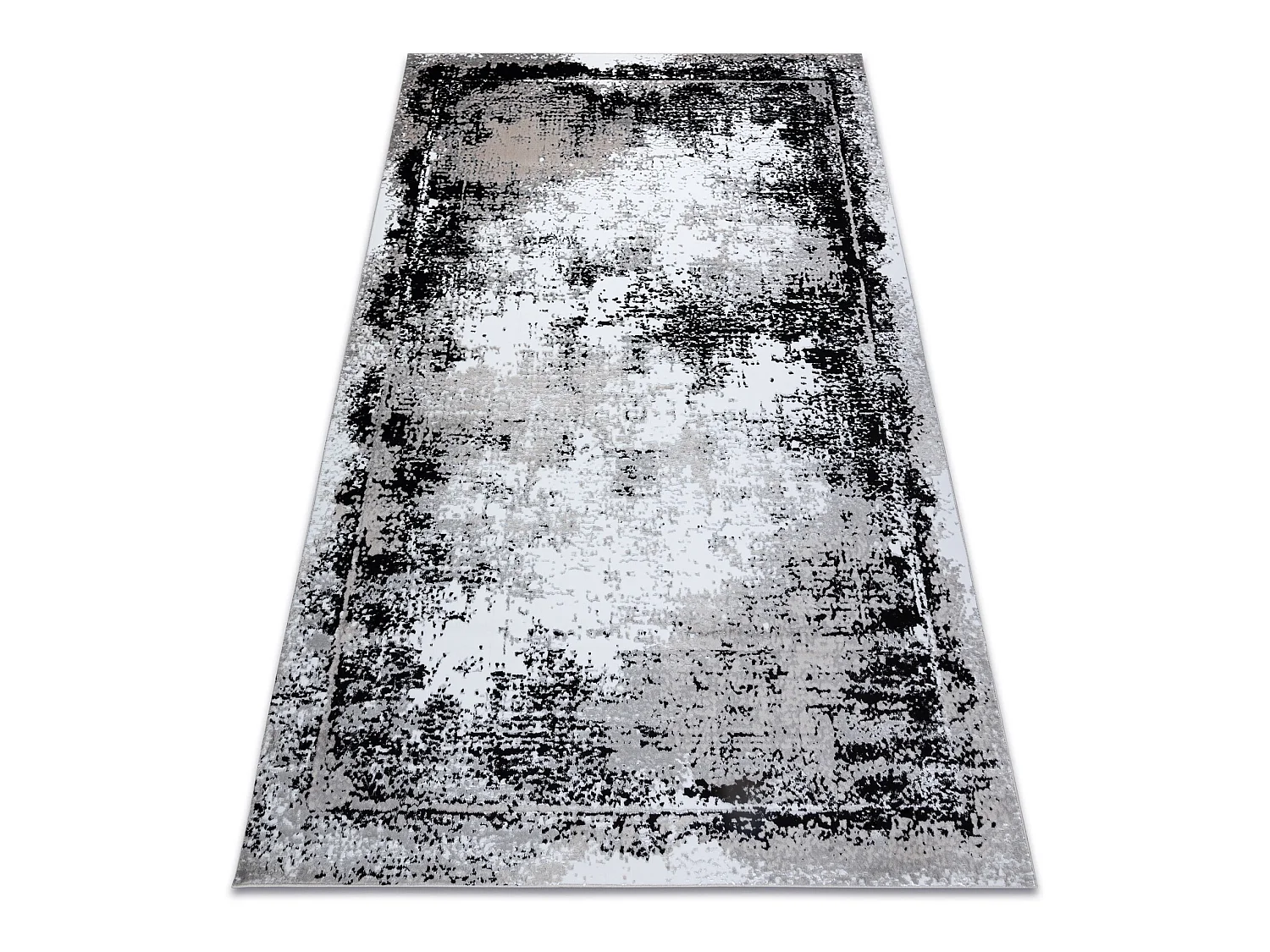 Tapis GLOSS moderne  8493 78 vintage, élégant, cadre gris / noir 200x290 cm