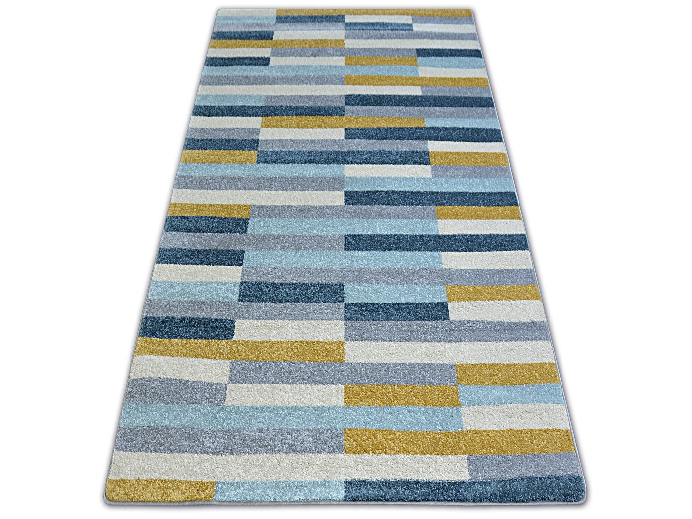 Tapis moderne style scandinave bleu gris en laine 200x300 cm