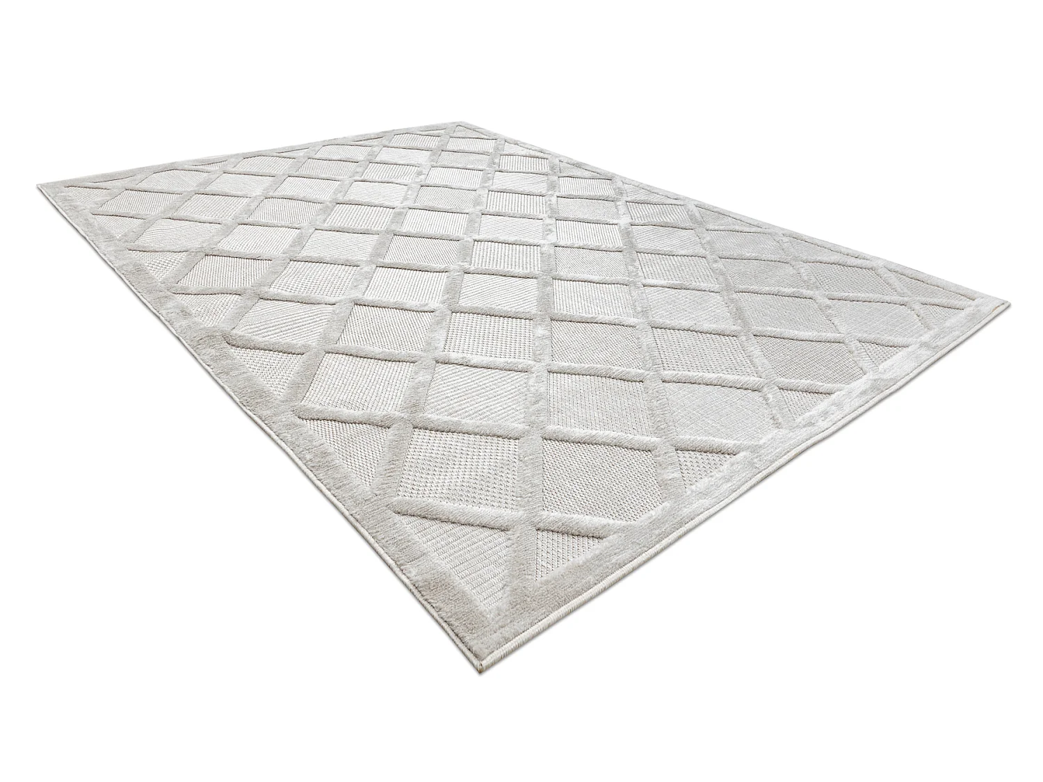 Tapis SANTO SIZAL 58365B treillis beige 120x170 cm