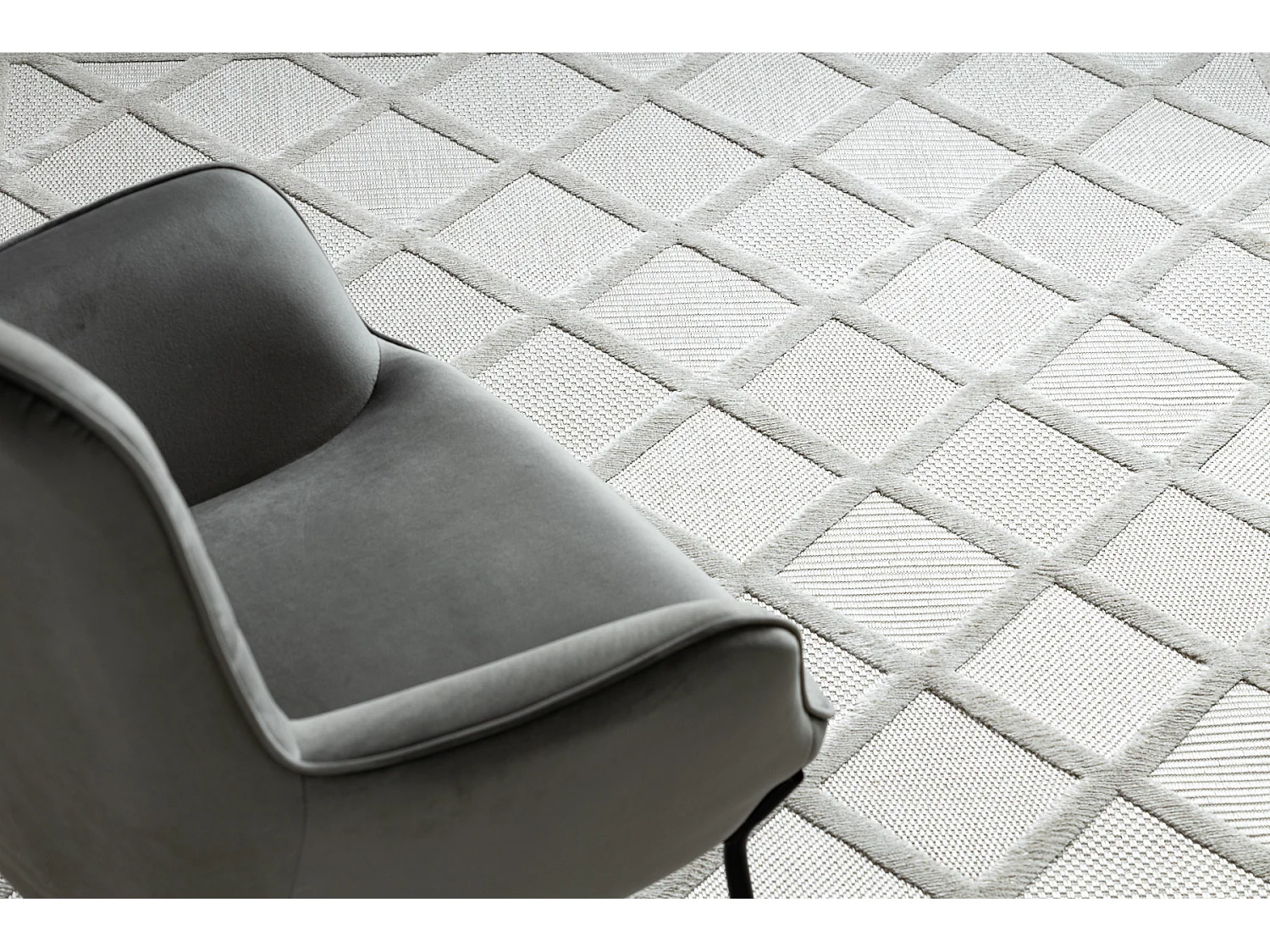 Tapis SANTO SIZAL 58365B treillis beige 120x170 cm