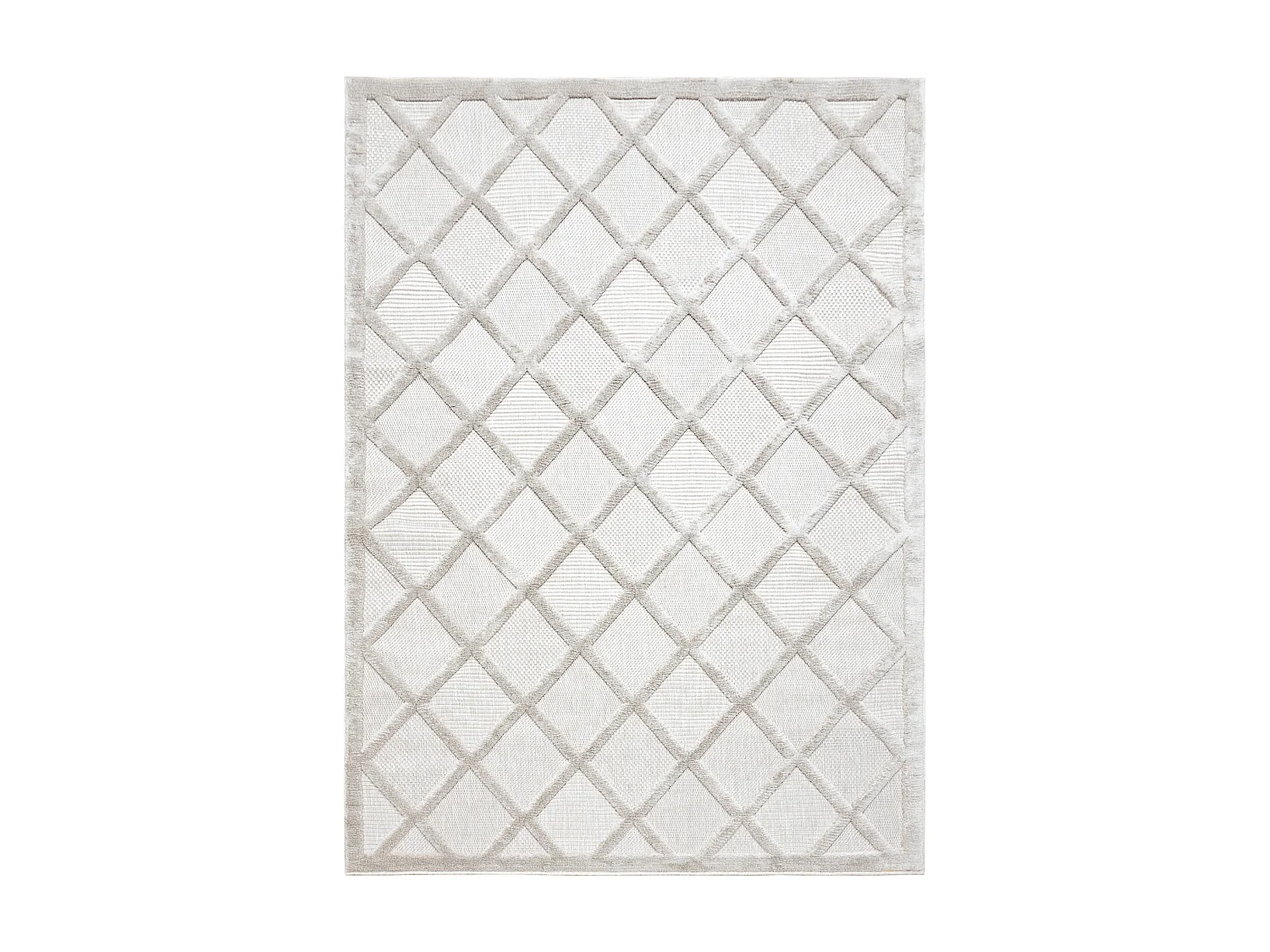 Tapijt SANTO SISAL 58365B geruite, trellis beige 120x170 cm