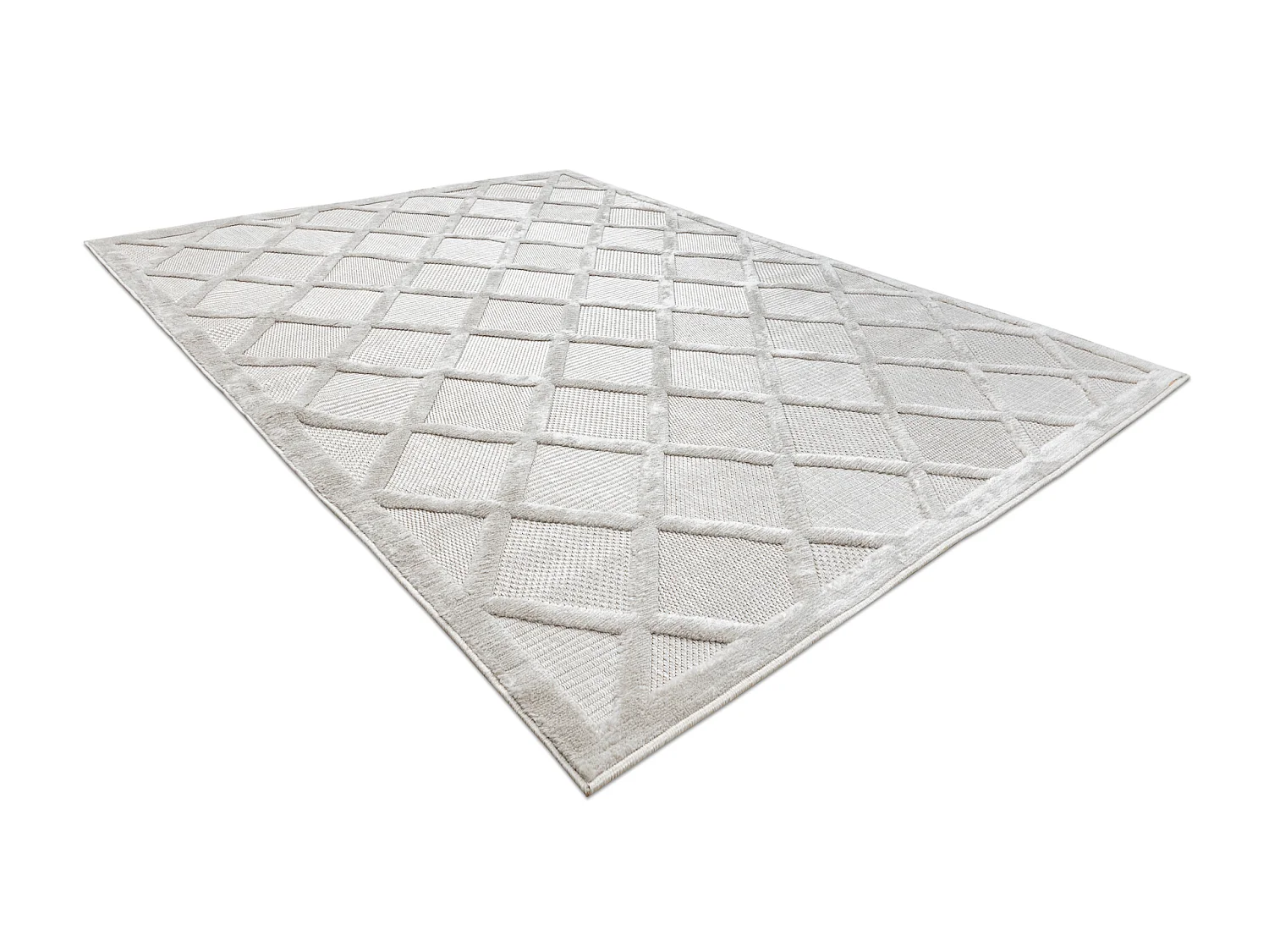 Tapijt SANTO SISAL 58365B geruite, trellis beige 120x170 cm