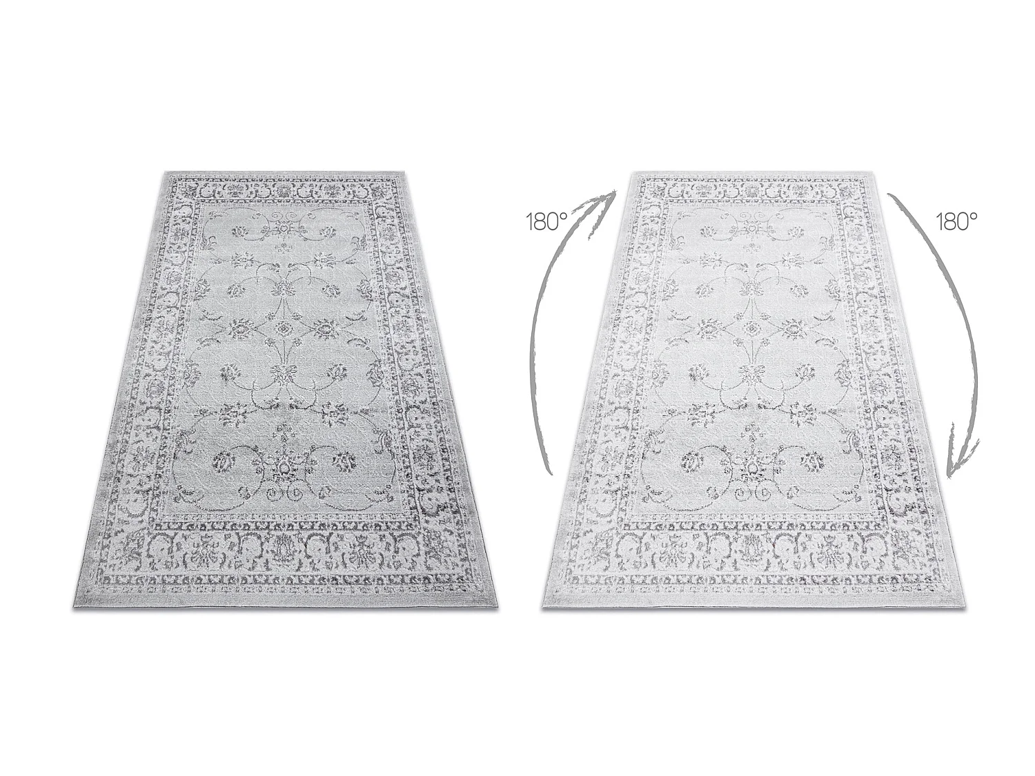 Tapijt MEFE modern 2312 Ornament, kader - Structureel, twee poolhoogte 120x170 cm