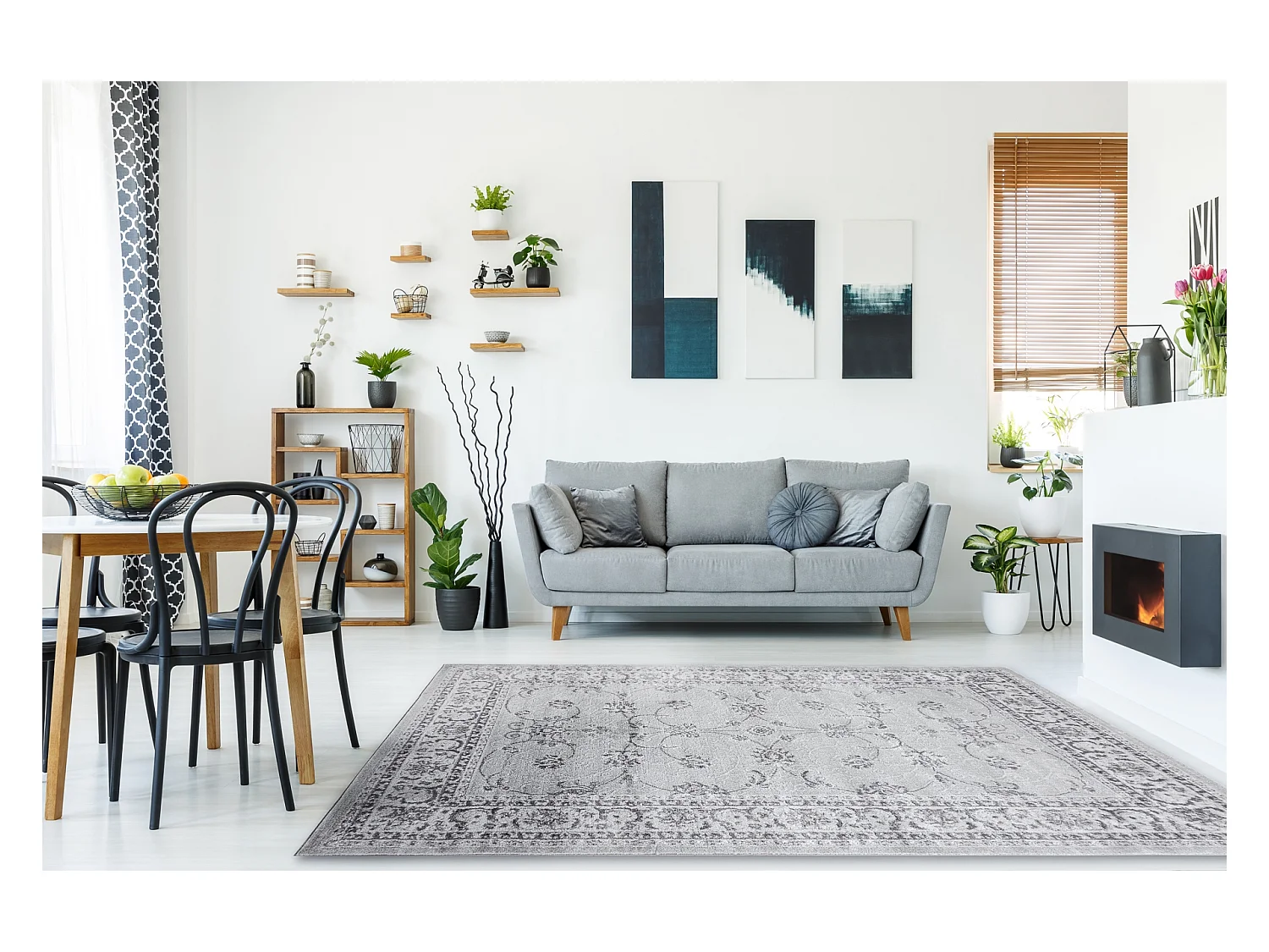 Tapijt MEFE modern 2312 Ornament, kader - Structureel, twee poolhoogte 120x170 cm