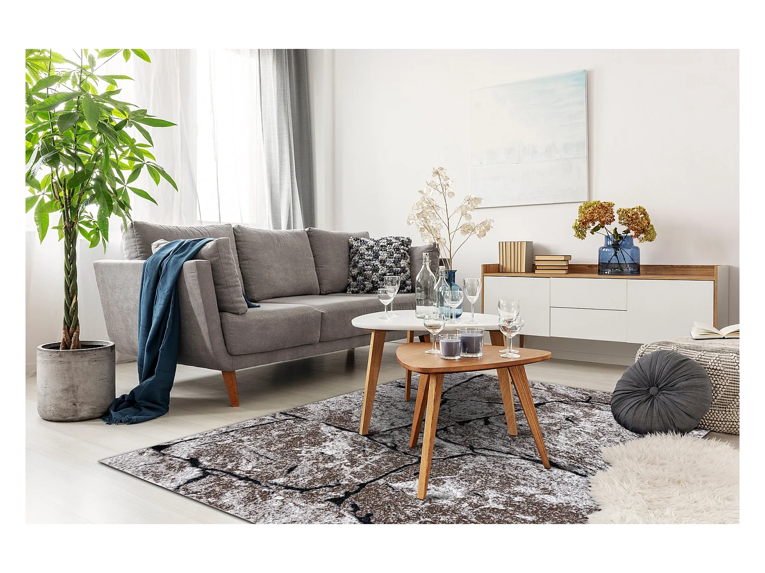 Tappeto moderno COZY 8985 Brick Pavimentazione mattone, calcolo - Stru 120x170 cm