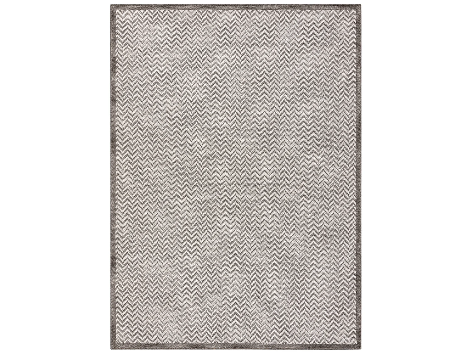 Tapis SIZAL BORDERO 2901 tissé à plat crème / taupe 140x190 cm