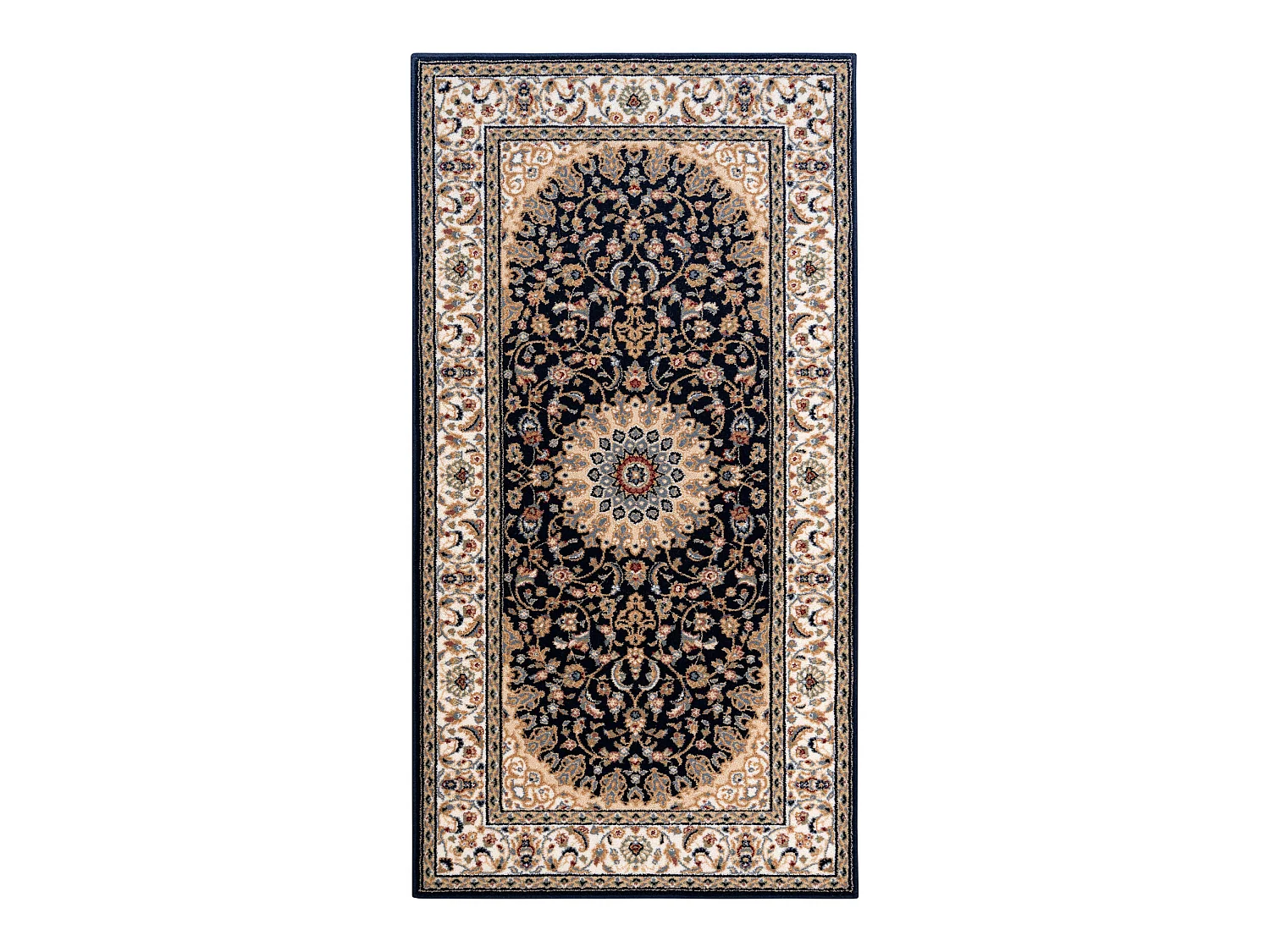 Tapijt NAIN Rosette, frame 7177/51011 beige / zwart 120x170 cm
