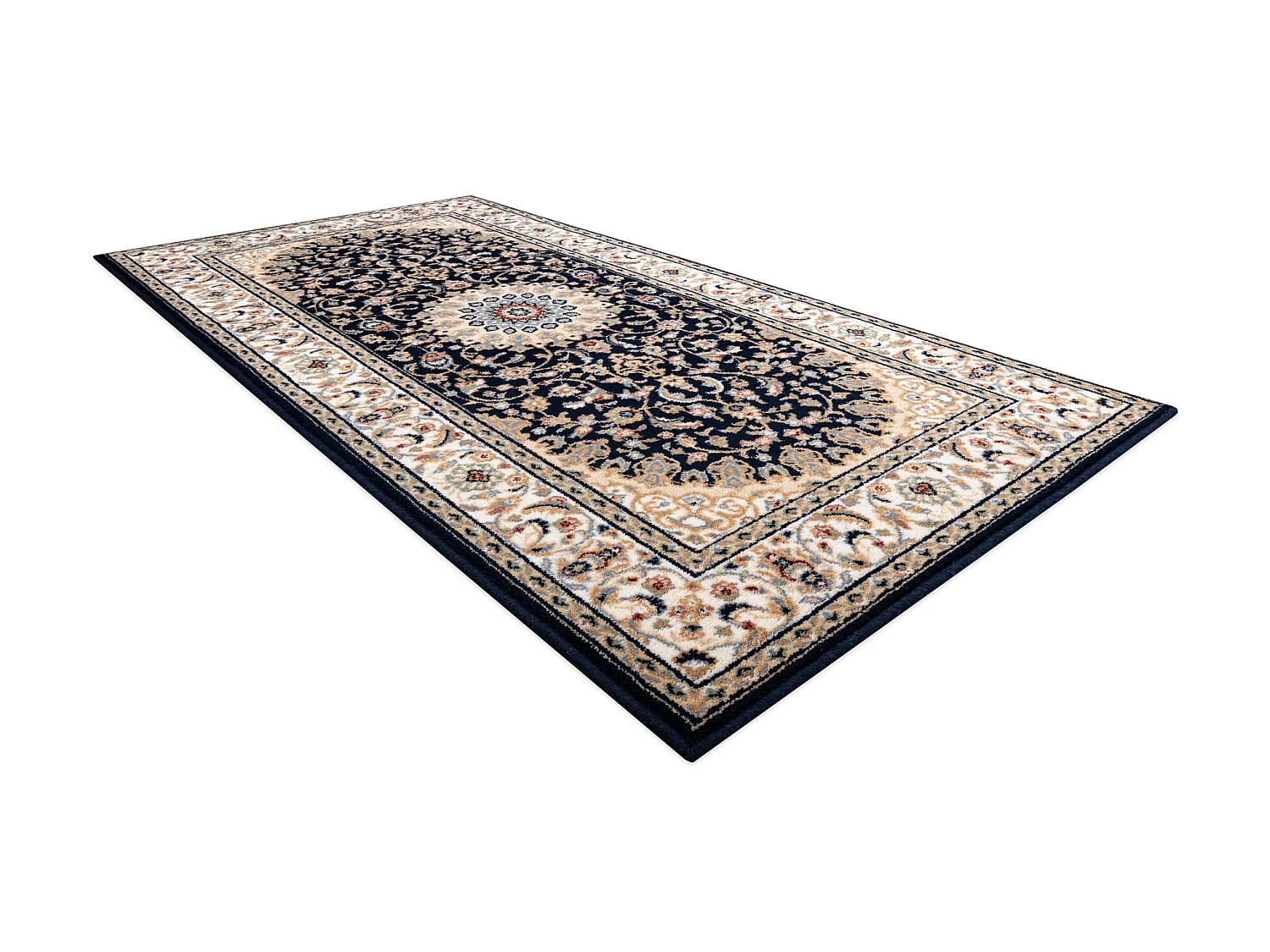 Tapijt NAIN Rosette, frame 7177/51011 beige / zwart 120x170 cm