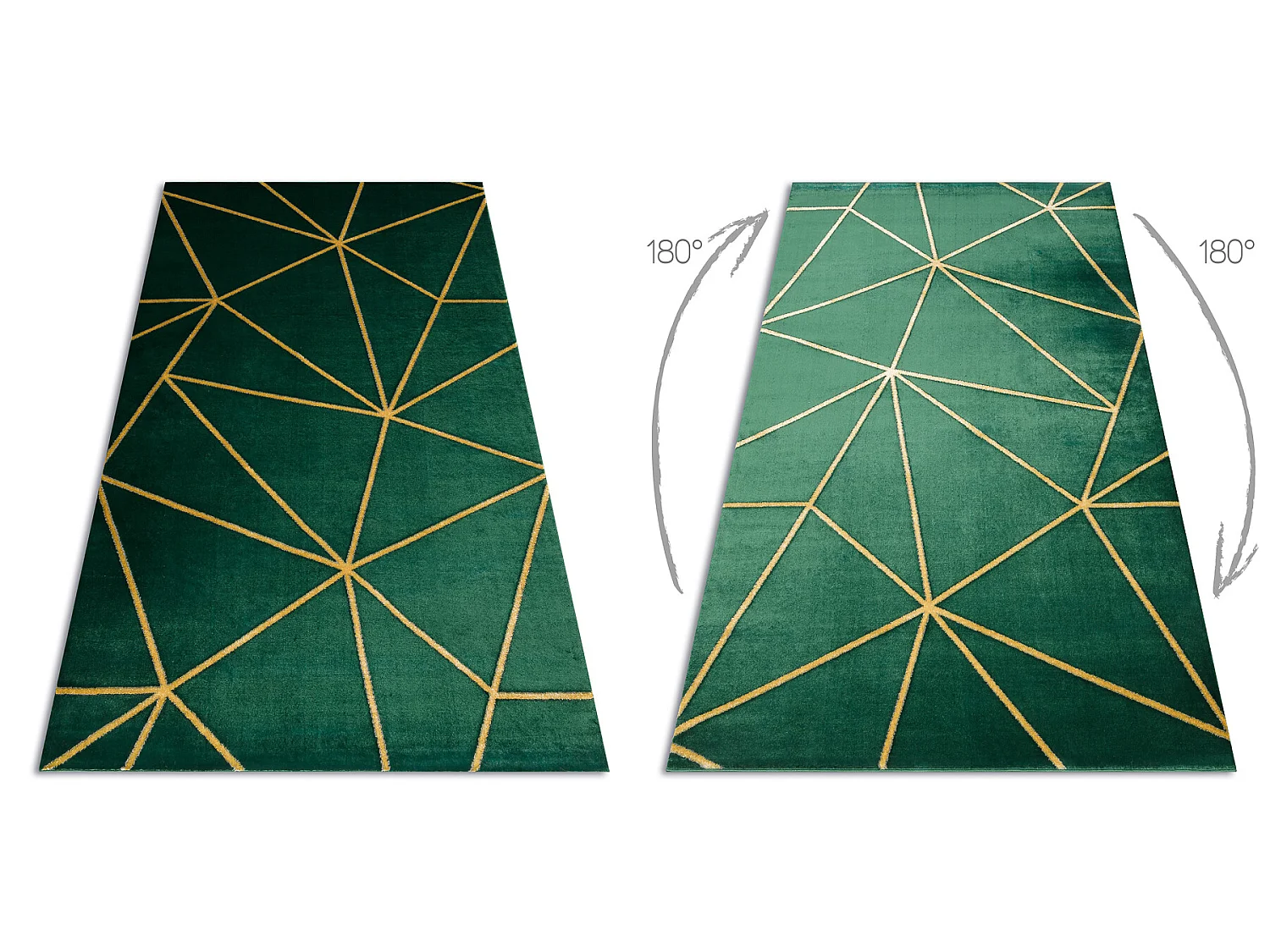 Tapis EMERALD exclusif 1013 glamour, élégant géométrique bouteille 120x170 cm