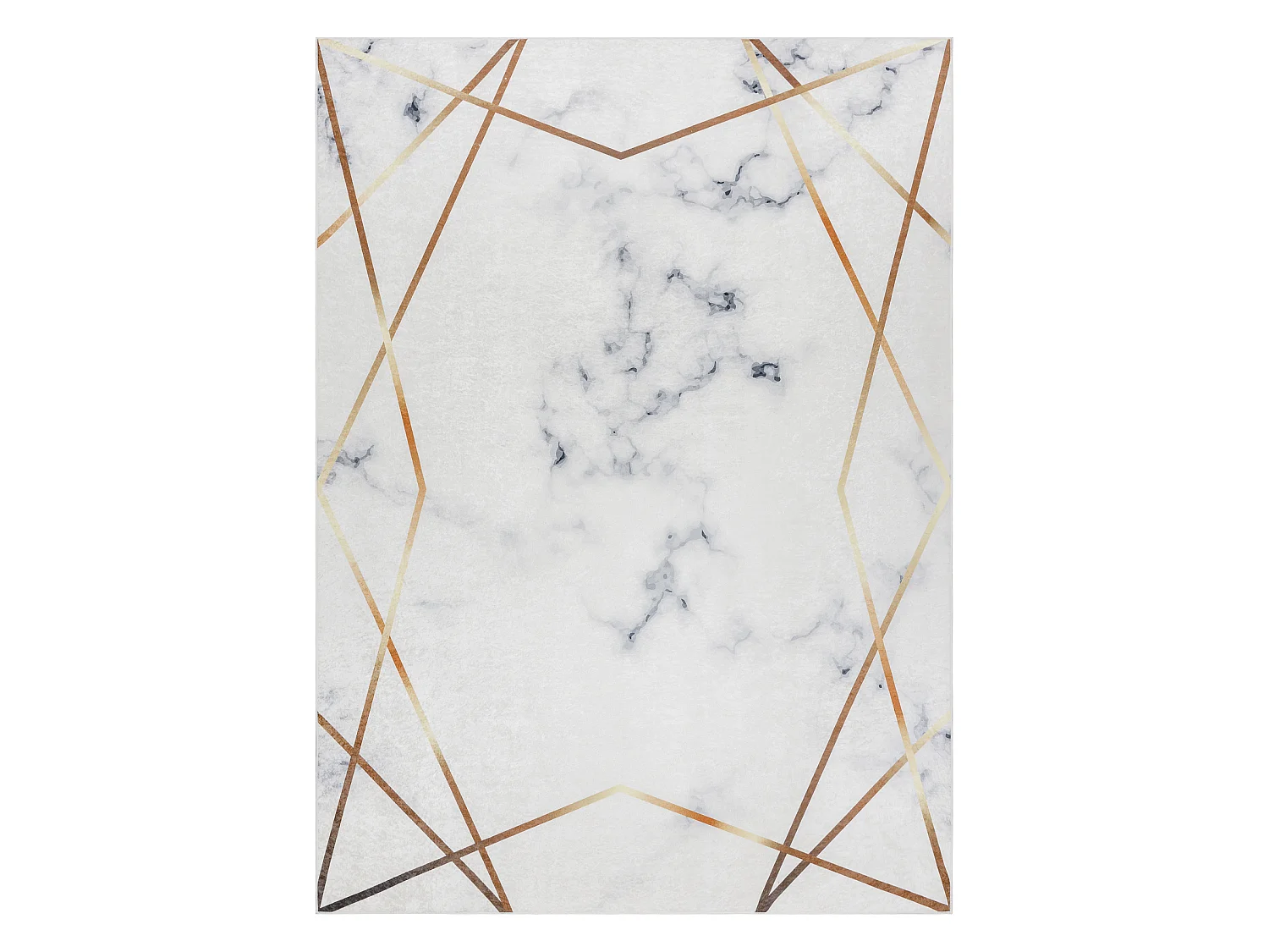 Alfombra lavable ANDRE 1220 Mármol, geométrico antideslizante - blan 120x170 cm