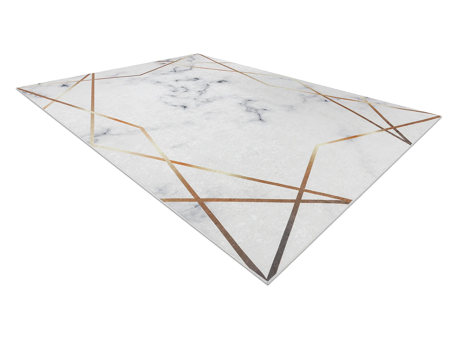 Alfombra lavable ANDRE 1220 Mármol, geométrico antideslizante - blan 120x170 cm