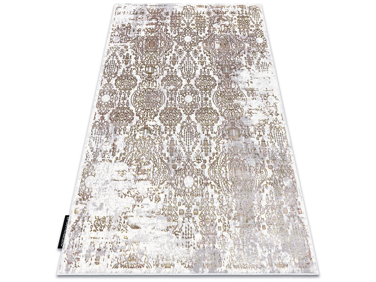 Tapijt DE LUXE modern 2081 Ornament vintage gewreven - Structureel gou 140x190 cm