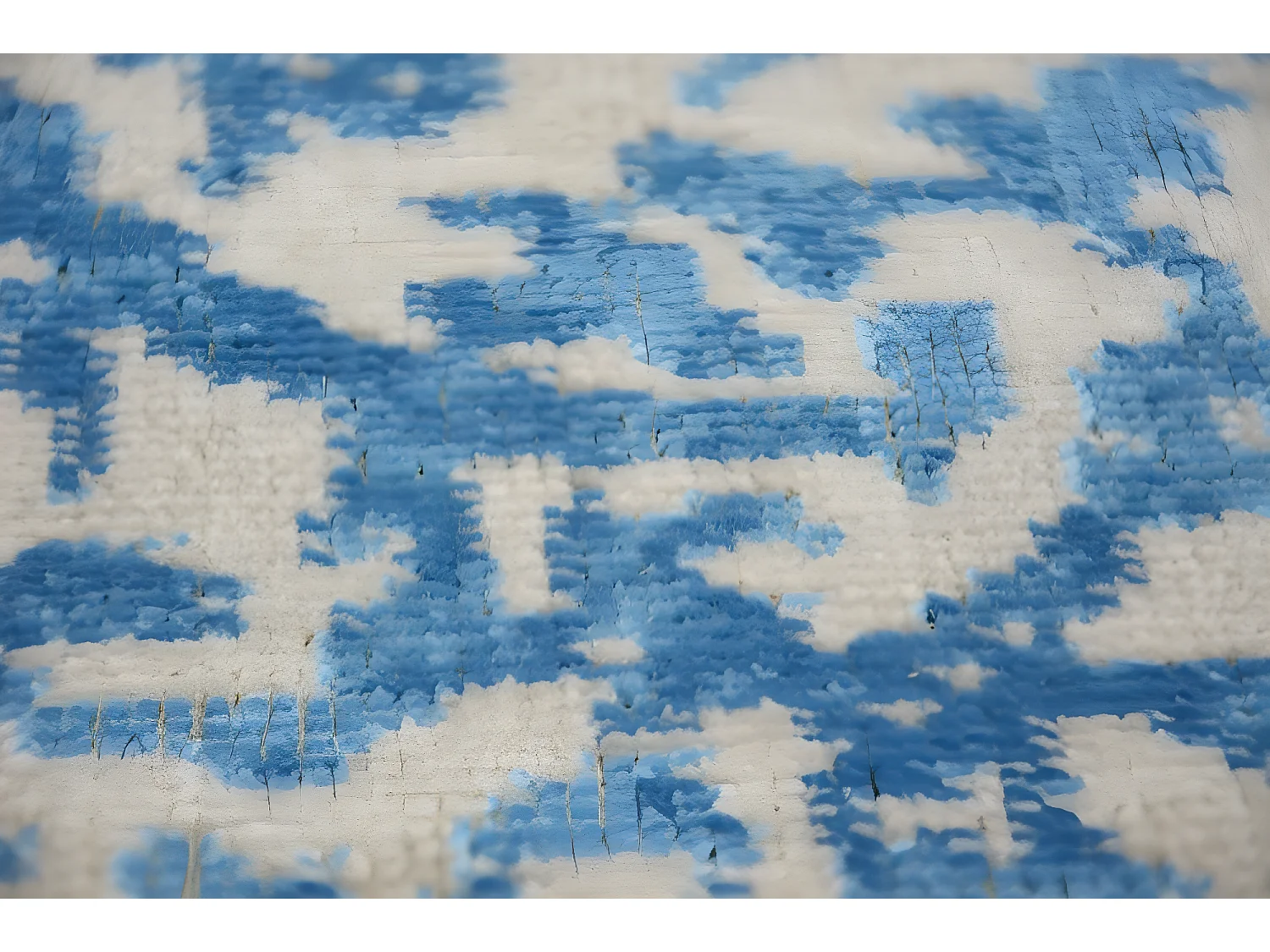 Tapis Vintage 22208/053 bleu / gris rosette classique 80x150 cm