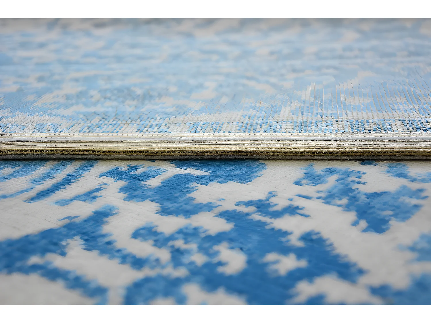 Tapis Vintage 22208/053 bleu / gris rosette classique 80x150 cm