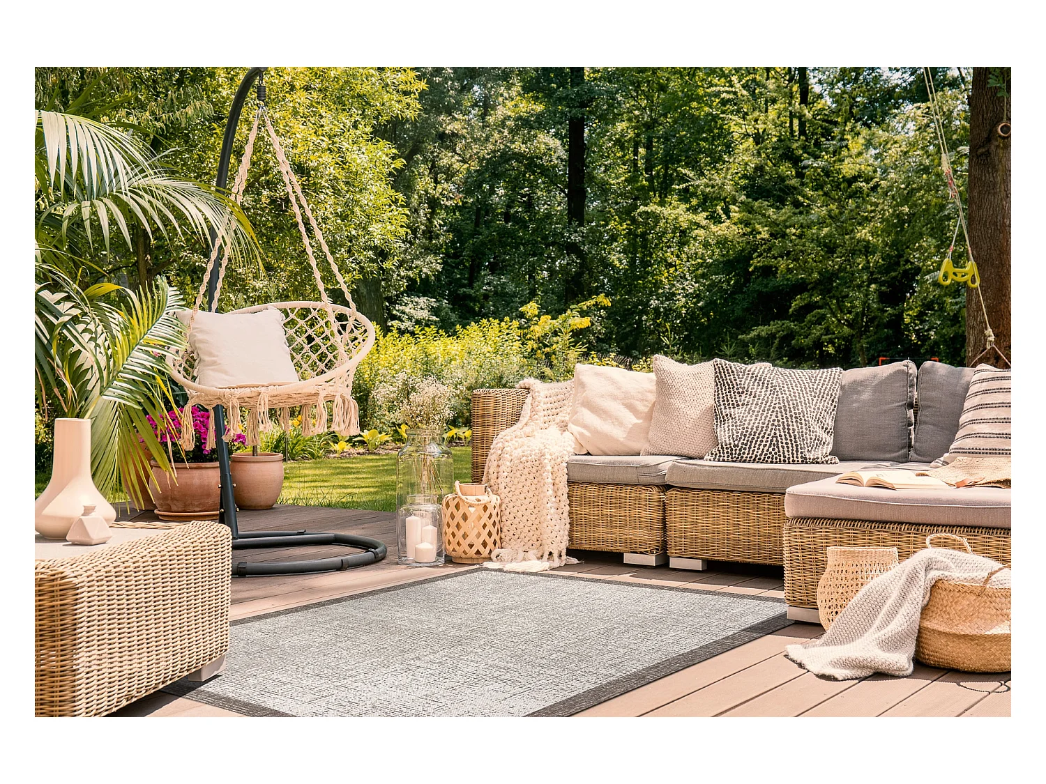 Sisal tapijt SISAL FLOORLUX 20401 Kader Champagne / taupe 160x230 cm