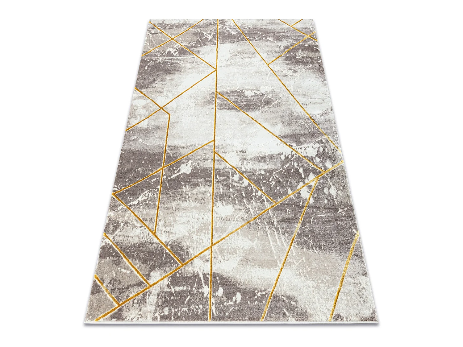 Tapijt CORE 1818 Geometrisch - structureel, twee lagen vlies, ivoor /  80x150 cm