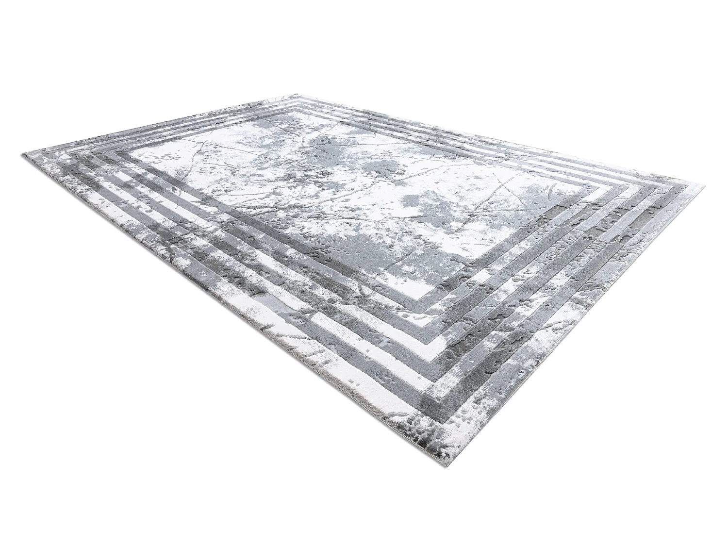 Tappeto ACRILICO VALS 01553A C53 74 Telaio Marmo grigio / avorio 70x140 cm