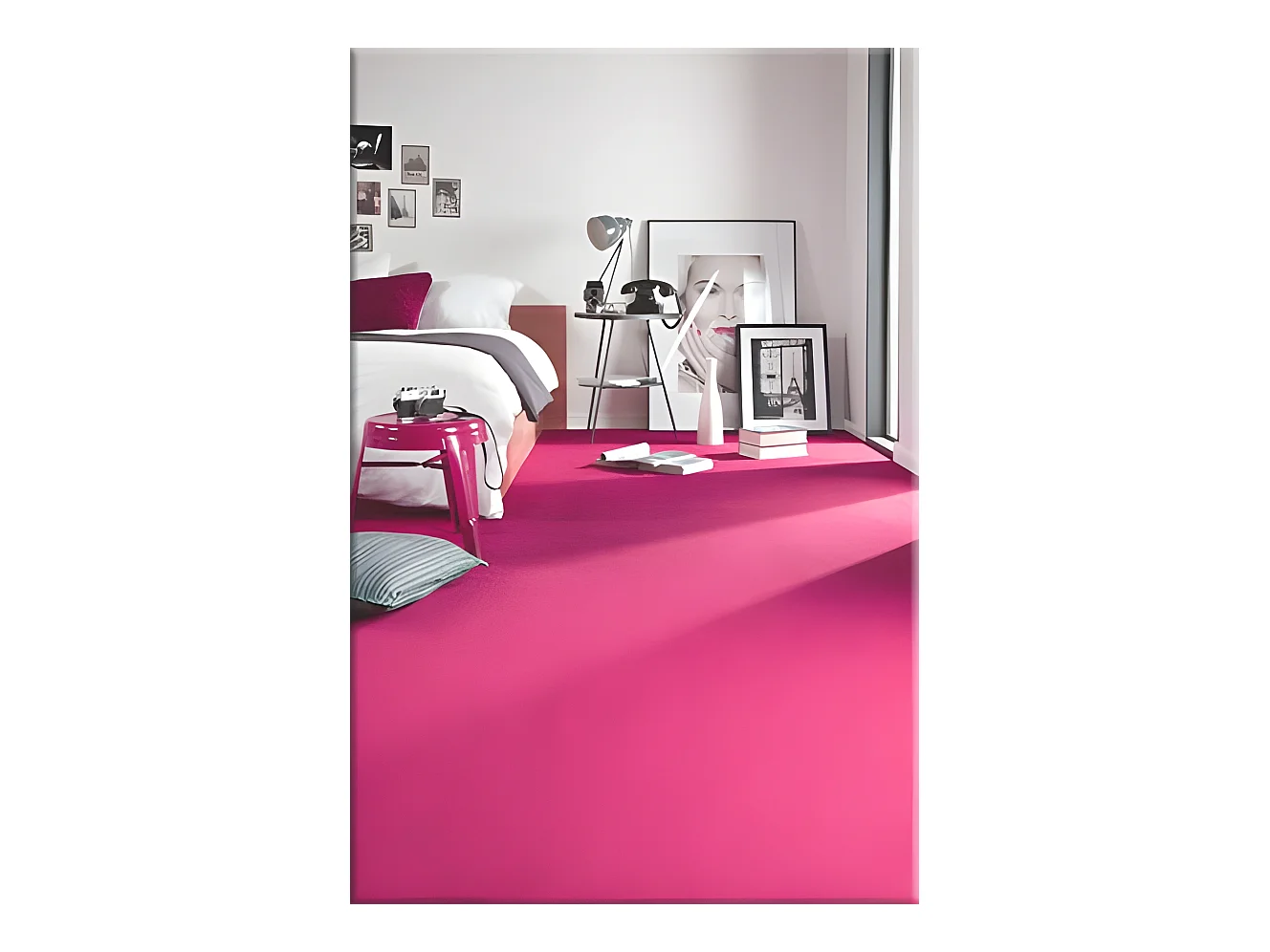 TAPIS - MOQUETTE ETON rose 200x200 cm