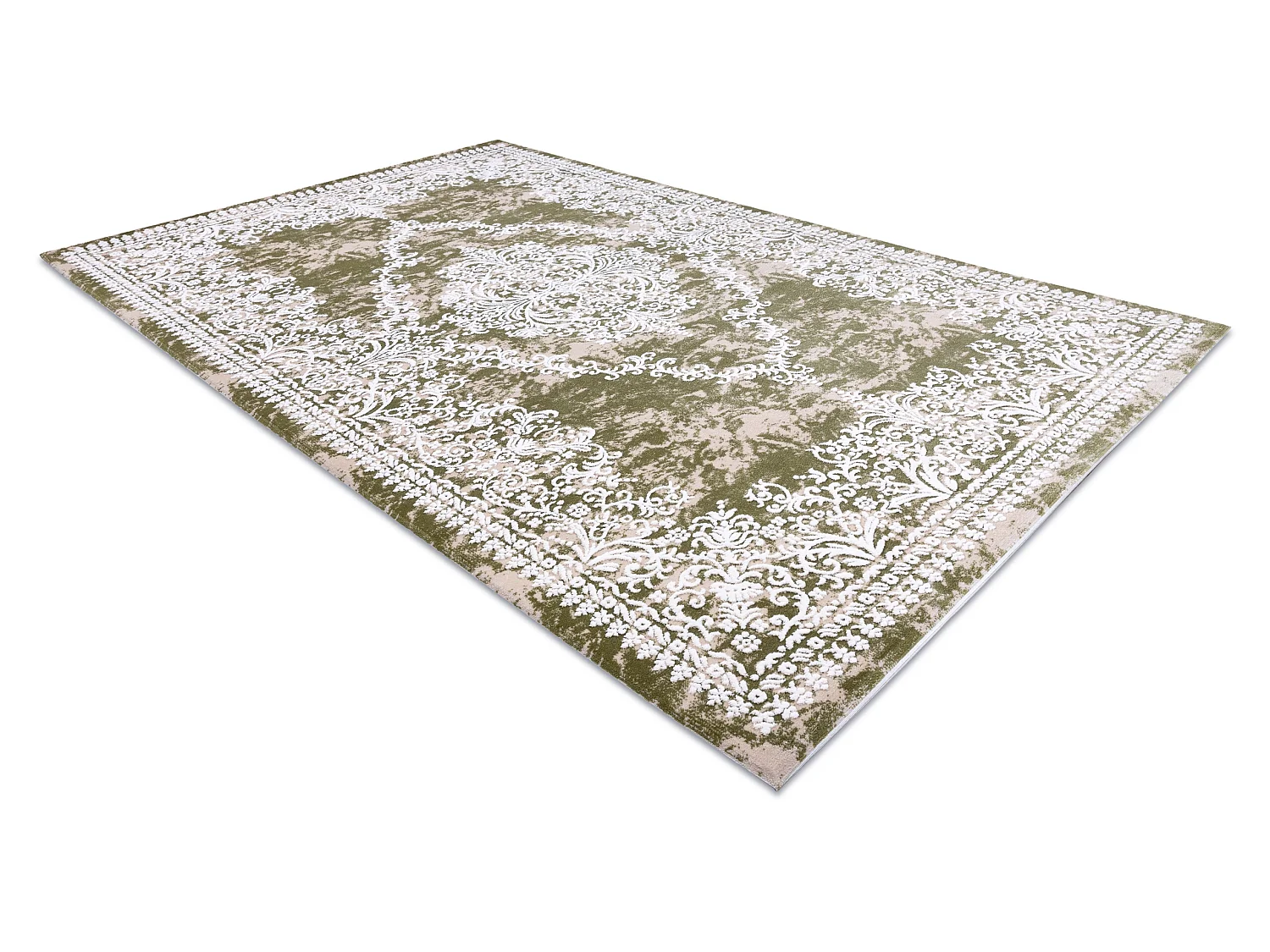 Tapis ACRYLIQUE DIZAYN 143 vert / Ivoire 160x230 cm